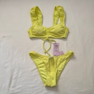 NWT- wild fable Vibrant Yellow 2 pcs Bikini Set.